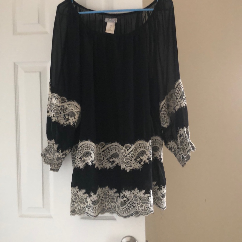 Black sheer top